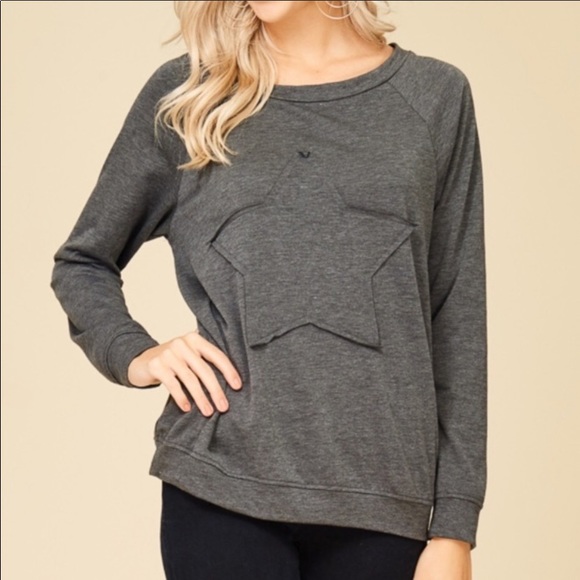 🍋Crescent - Star Heathered Top - Picture 3 of 6